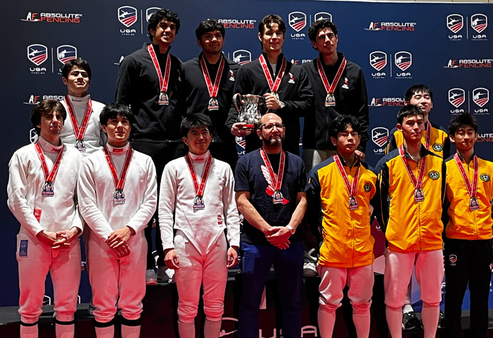 BAFC fencers on the team podium at NAC