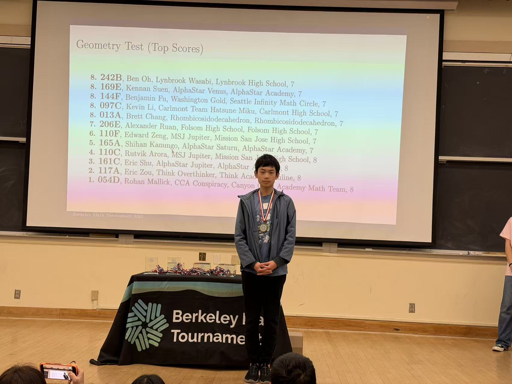 BAFC fencer Eric won Gold medal at the Berkeley Math Tournament 2025