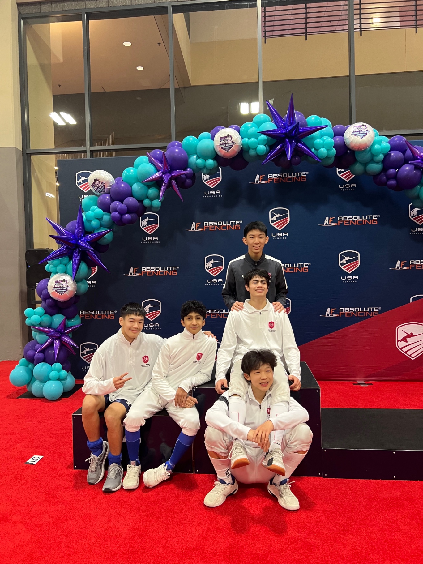BAFC team of young fencers at Junior Olympics