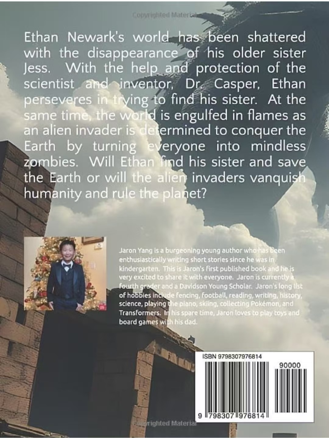 'The Cosmos Bearer' — back cover and author bio