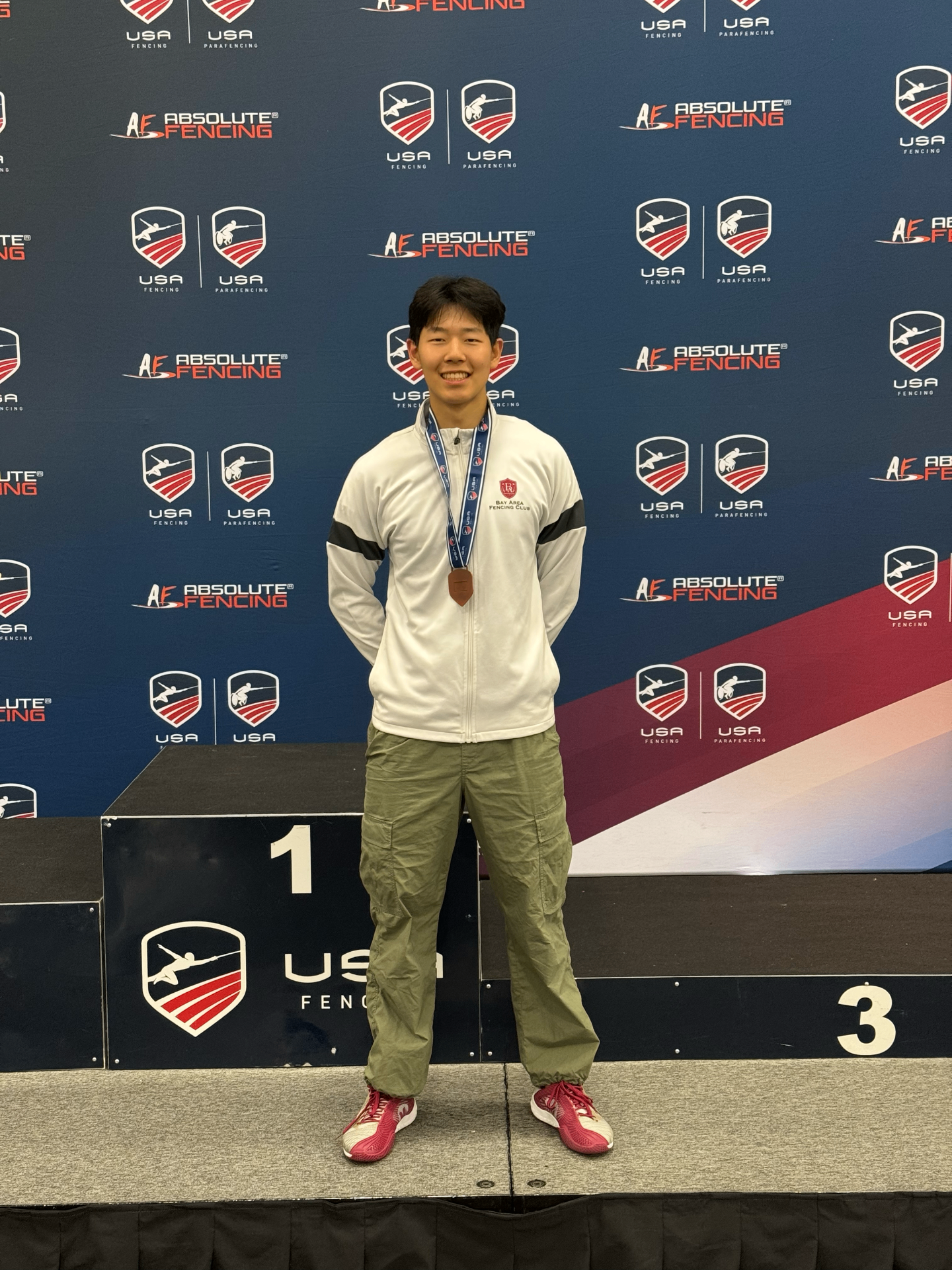 BAFC medalist Richard on the podium